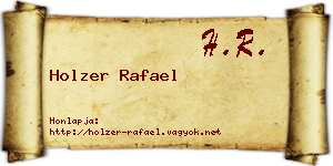Holzer Rafael névjegykártya
